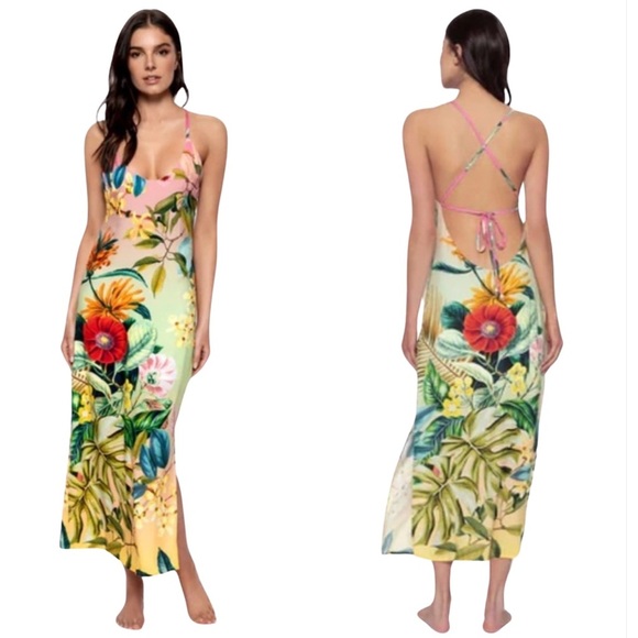 PQ Swim Ella Floral Slip Dress - Picture 1 of 5